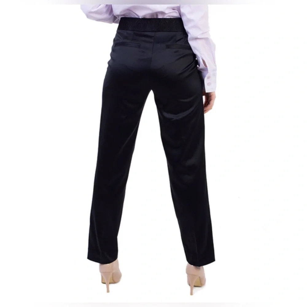 Tory Burch Geoff pants Professional Elegant Ankle Pants Silk Blend Black Sz 2